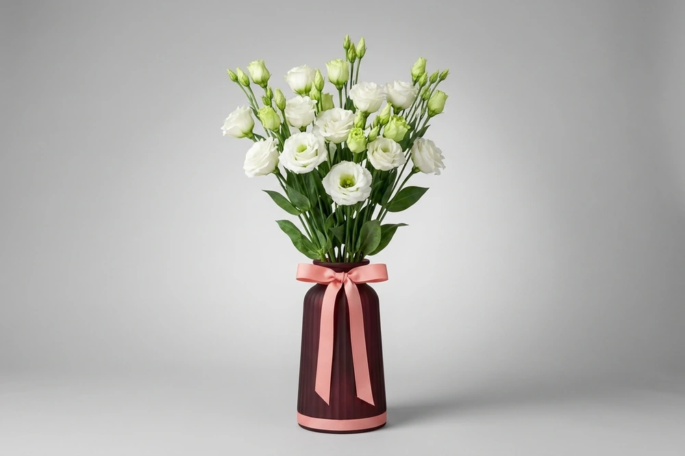 Arranjo Elegante de Lisianthus Branco