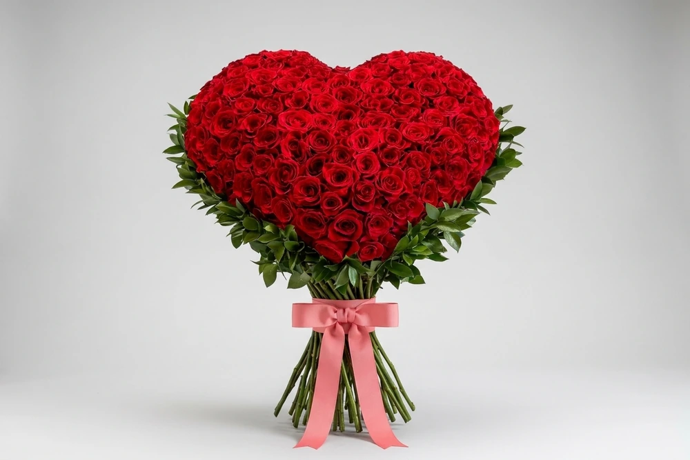 Coração de Rosas Vermelhas