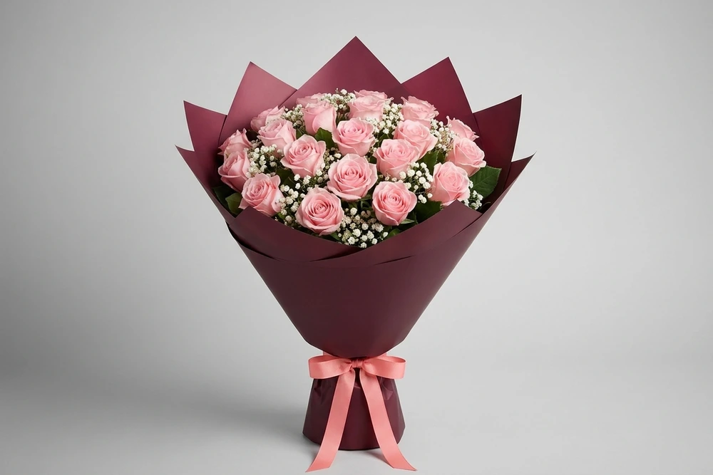Buquê Beleza em Flor com 24 Rosas