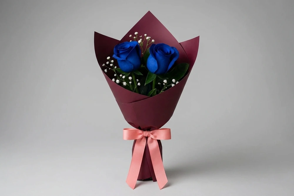 Buquê 2 Rosas Azuis