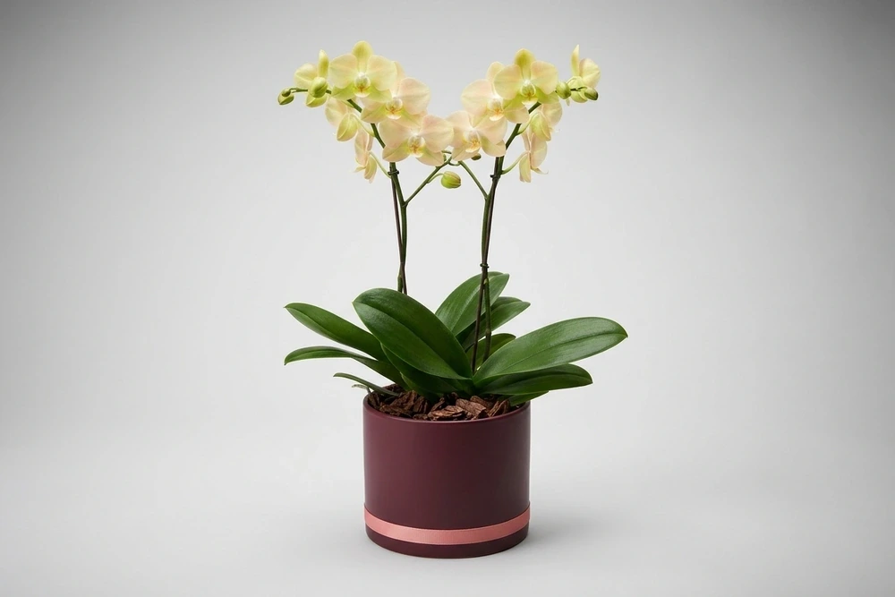 Mini Orquídea Dupla em Vaso