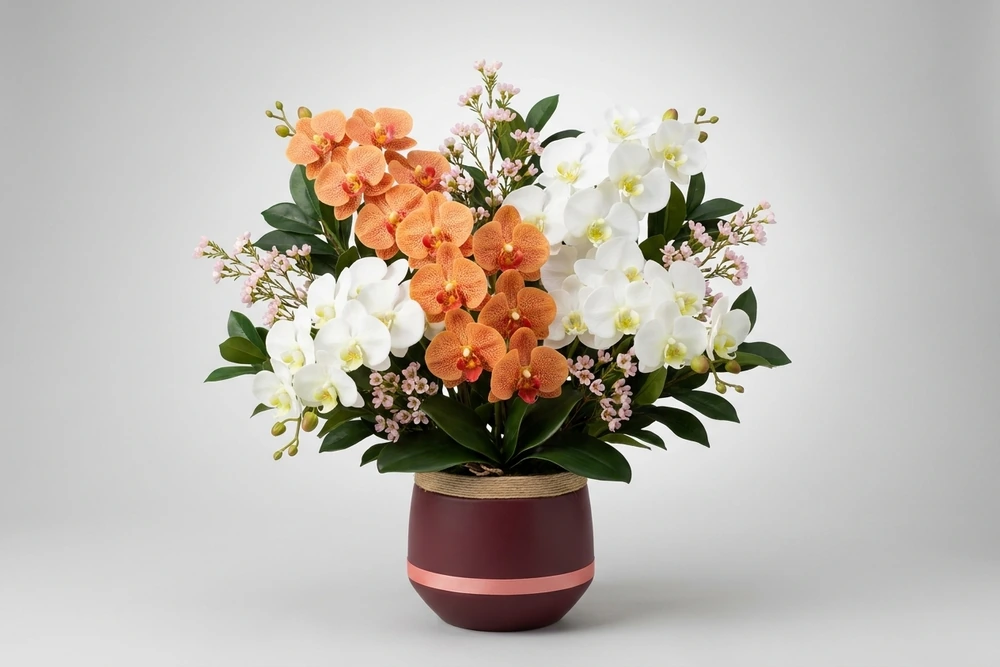 Arranjo Artificial de Orquídeas Tropicais