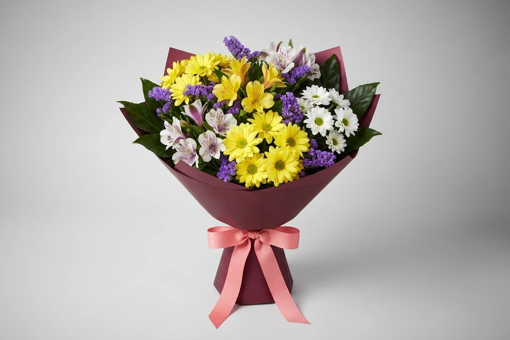 Buquê de Flores do Campo com Girassol – Alegre e Vibrante