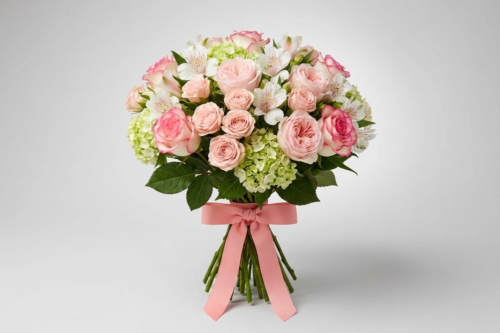 Buquê de Noiva com Rosas Mescladas