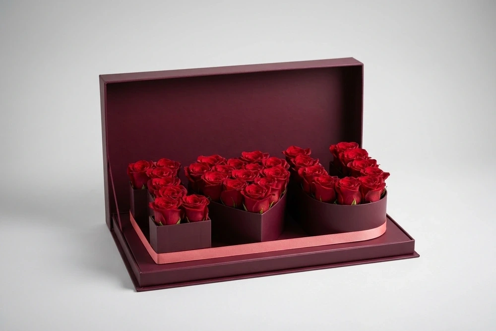 LOVE Box Luxo com Rosas Vermelhas